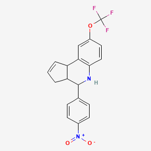 molecular formula C19H15F3N2O3 B4935535 4-(4-nitrophenyl)-8-(trifluoromethoxy)-3a,4,5,9b-tetrahydro-3H-cyclopenta[c]quinoline 