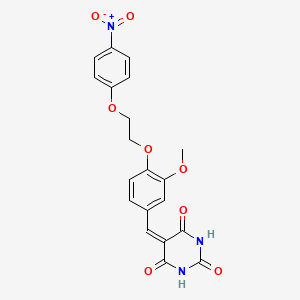 5-{3-methoxy-4-[2-(4-nitrophenoxy)ethoxy]benzylidene}-2,4,6(1H,3H,5H)-pyrimidinetrione