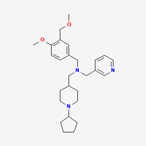 1-(1-cyclopentyl-4-piperidinyl)-N-[4-methoxy-3-(methoxymethyl)benzyl]-N-(3-pyridinylmethyl)methanamine
