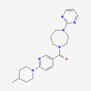 1-{[6-(4-methyl-1-piperidinyl)-3-pyridinyl]carbonyl}-4-(2-pyrimidinyl)-1,4-diazepane