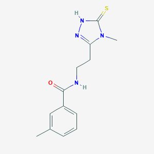 3-methyl-N-[2-(4-methyl-5-sulfanyl-4H-1,2,4-triazol-3-yl)ethyl]benzamide