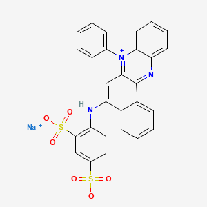 sodium 4-[(7-phenylbenzo[a]phenazin-7-ium-5-yl)amino]-1,3-benzenedisulfonate