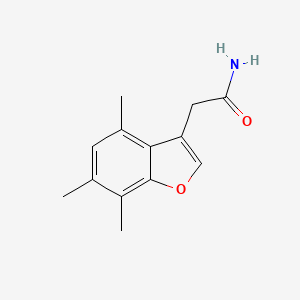 molecular formula C13H15NO2 B4935613 2-(4,6,7-trimethyl-1-benzofuran-3-yl)acetamide 