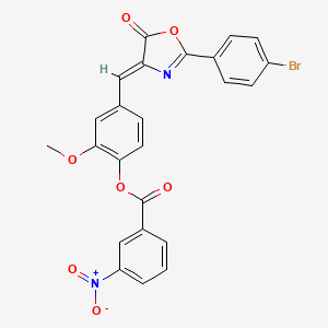 4-{[2-(4-bromophenyl)-5-oxo-1,3-oxazol-4(5H)-ylidene]methyl}-2-methoxyphenyl 3-nitrobenzoate