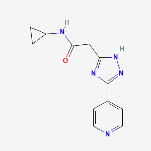 molecular formula C12H13N5O B4935645 N-cyclopropyl-2-[3-(4-pyridinyl)-1H-1,2,4-triazol-5-yl]acetamide 