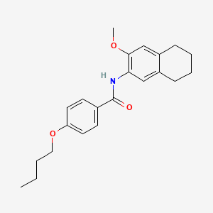 molecular formula C22H27NO3 B4935653 4-butoxy-N-(3-methoxy-5,6,7,8-tetrahydro-2-naphthalenyl)benzamide 