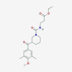 ethyl N-{[3-(4-methoxy-3,5-dimethylbenzoyl)-1-piperidinyl]carbonyl}-beta-alaninate