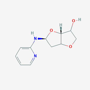molecular formula C11H14N2O3 B493566 5-(2-Pyridinylamino)hexahydrofuro[3,2-b]furan-3-ol 