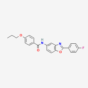molecular formula C23H19FN2O3 B4935676 N-[2-(4-fluorophenyl)-1,3-benzoxazol-5-yl]-4-propoxybenzamide 