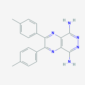 molecular formula C20H18N6 B493571 8-Amino-2,3-bis(4-methylphenyl)pyrazino[2,3-d]pyridazin-5-ylamine 