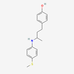molecular formula C17H21NOS B4935714 4-(3-{[4-(methylthio)phenyl]amino}butyl)phenol 