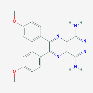 molecular formula C20H18N6O2 B493572 8-Amino-2,3-bis(4-methoxyphenyl)pyrazino[2,3-d]pyridazin-5-ylamine 