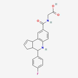 molecular formula C21H19FN2O3 B4935723 N-{[4-(4-fluorophenyl)-3a,4,5,9b-tetrahydro-3H-cyclopenta[c]quinolin-8-yl]carbonyl}glycine 