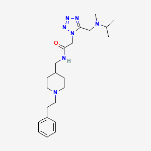 molecular formula C22H35N7O B4935727 2-(5-{[isopropyl(methyl)amino]methyl}-1H-tetrazol-1-yl)-N-{[1-(2-phenylethyl)-4-piperidinyl]methyl}acetamide 