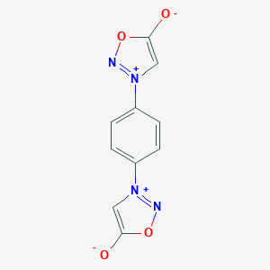 molecular formula C10H6N4O4 B493573 3-[4-(5-Oxido-1,2,3-oxadiazol-3-ium-3-yl)phenyl]-1,2,3-oxadiazol-3-ium-5-olate 