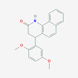 B4935732 4-(2,5-dimethoxyphenyl)-3,4-dihydrobenzo[h]quinolin-2(1H)-one CAS No. 5613-92-3