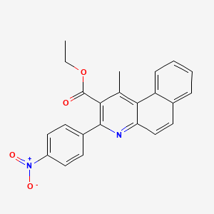molecular formula C23H18N2O4 B4935736 ethyl 1-methyl-3-(4-nitrophenyl)benzo[f]quinoline-2-carboxylate 