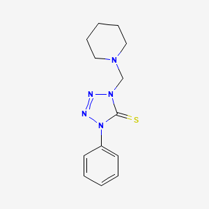 molecular formula C13H17N5S B4935742 1-phenyl-4-(1-piperidinylmethyl)-1,4-dihydro-5H-tetrazole-5-thione 
