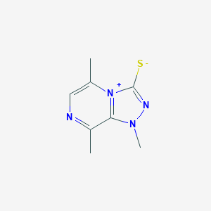 molecular formula C8H10N4S B493577 1,5,8-trimethyl-1H-[1,2,4]triazolo[4,3-a]pyrazin-4-ium-3-thiolate 