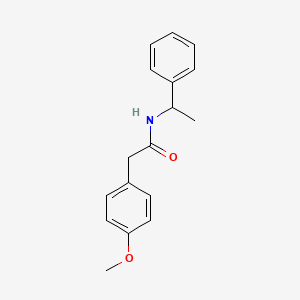 molecular formula C17H19NO2 B4935781 2-(4-methoxyphenyl)-N-(1-phenylethyl)acetamide 