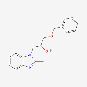 molecular formula C18H20N2O2 B4935786 1-(benzyloxy)-3-(2-methyl-1H-benzimidazol-1-yl)-2-propanol 