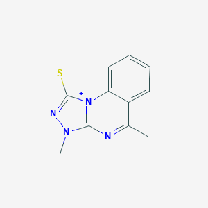 molecular formula C11H10N4S B493579 3,5-dimethyl-3H-[1,2,4]triazolo[4,3-a]quinazolin-10-ium-1-thiolate 