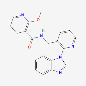 molecular formula C20H17N5O2 B4935793 N-{[2-(1H-benzimidazol-1-yl)-3-pyridinyl]methyl}-2-methoxynicotinamide 