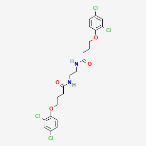 molecular formula C22H24Cl4N2O4 B4935797 N,N'-1,2-ethanediylbis[4-(2,4-dichlorophenoxy)butanamide] 