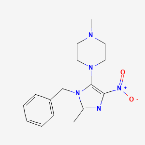 molecular formula C16H21N5O2 B4935805 1-(1-benzyl-2-methyl-4-nitro-1H-imidazol-5-yl)-4-methylpiperazine 