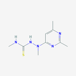 molecular formula C9H15N5S B493582 2-(2,6-dimethyl-4-pyrimidinyl)-N,2-dimethylhydrazinecarbothioamide 