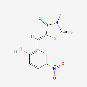 molecular formula C11H8N2O4S2 B4935836 5-(2-hydroxy-5-nitrobenzylidene)-3-methyl-2-thioxo-1,3-thiazolidin-4-one 