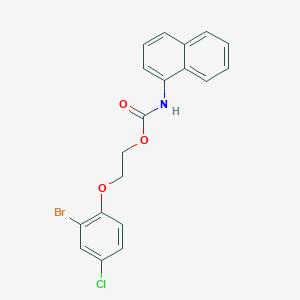 molecular formula C19H15BrClNO3 B4935838 2-(2-bromo-4-chlorophenoxy)ethyl 1-naphthylcarbamate 