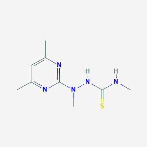 molecular formula C9H15N5S B493584 2-(4,6-dimethyl-2-pyrimidinyl)-N,2-dimethylhydrazinecarbothioamide 