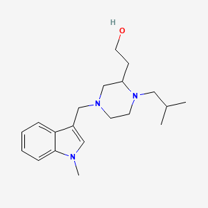 molecular formula C20H31N3O B4935861 2-{1-isobutyl-4-[(1-methyl-1H-indol-3-yl)methyl]-2-piperazinyl}ethanol 