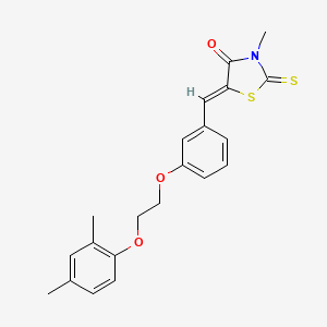 molecular formula C21H21NO3S2 B4935885 5-{3-[2-(2,4-dimethylphenoxy)ethoxy]benzylidene}-3-methyl-2-thioxo-1,3-thiazolidin-4-one 