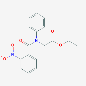 molecular formula C17H16N2O5 B493589 Ethyl ({2-nitrobenzoyl}anilino)acetate 