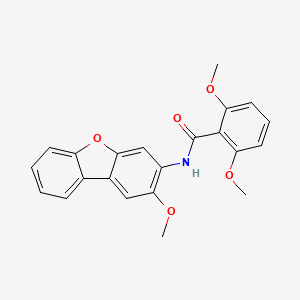 molecular formula C22H19NO5 B4935913 2,6-dimethoxy-N-(2-methoxydibenzo[b,d]furan-3-yl)benzamide 