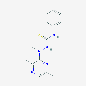 molecular formula C14H17N5S B493592 2-(3,6-dimethyl-2-pyrazinyl)-2-methyl-N-phenylhydrazinecarbothioamide 