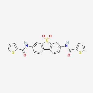 molecular formula C22H14N2O4S3 B4935938 N,N'-(5,5-dioxidodibenzo[b,d]thiene-3,7-diyl)di(2-thiophenecarboxamide) 