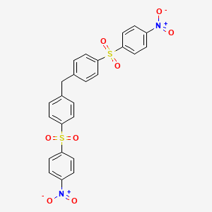 molecular formula C25H18N2O8S2 B4935966 1,1'-methylenebis{4-[(4-nitrophenyl)sulfonyl]benzene} 