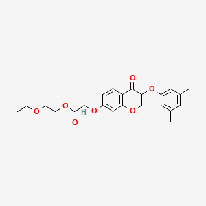 molecular formula C24H26O7 B4935986 2-ethoxyethyl 2-{[3-(3,5-dimethylphenoxy)-4-oxo-4H-chromen-7-yl]oxy}propanoate 