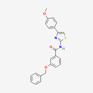 molecular formula C24H20N2O3S B4935993 3-(benzyloxy)-N-[4-(4-methoxyphenyl)-1,3-thiazol-2-yl]benzamide 