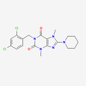 molecular formula C19H21Cl2N5O2 B4936023 1-(2,4-dichlorobenzyl)-3,7-dimethyl-8-(1-piperidinyl)-3,7-dihydro-1H-purine-2,6-dione 