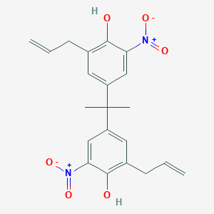 molecular formula C21H22N2O6 B493603 2-Allyl-4-(1-{3-allyl-4-hydroxy-5-nitrophenyl}-1-methylethyl)-6-nitrophenol 