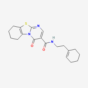N-[2-(1-cyclohexen-1-yl)ethyl]-4-oxo-6,7,8,9-tetrahydro-4H-pyrimido[2,1-b][1,3]benzothiazole-3-carboxamide