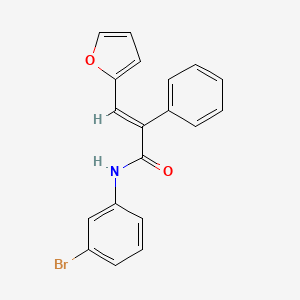 molecular formula C19H14BrNO2 B4936058 N-(3-bromophenyl)-3-(2-furyl)-2-phenylacrylamide 