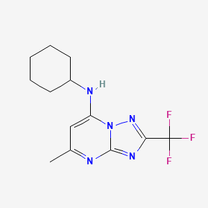 N-cyclohexyl-5-methyl-2-(trifluoromethyl)[1,2,4]triazolo[1,5-a]pyrimidin-7-amine