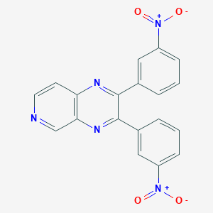 molecular formula C19H11N5O4 B493607 2,3-Bis{3-nitrophenyl}pyrido[3,4-b]pyrazine 