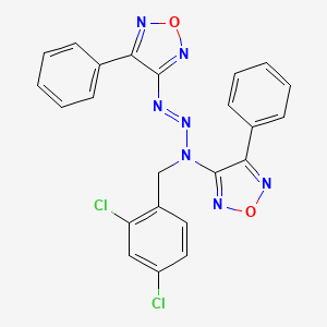 molecular formula C23H15Cl2N7O2 B4936071 3-[1-(2,4-dichlorobenzyl)-3-(4-phenyl-1,2,5-oxadiazol-3-yl)-2-triazen-1-yl]-4-phenyl-1,2,5-oxadiazole 