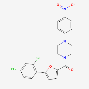 molecular formula C21H17Cl2N3O4 B4936073 1-[5-(2,4-dichlorophenyl)-2-furoyl]-4-(4-nitrophenyl)piperazine 